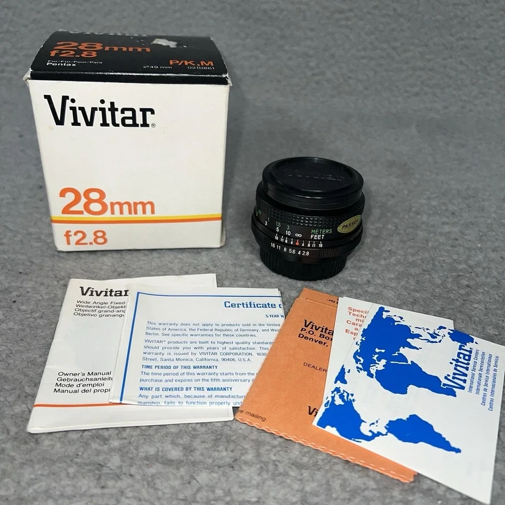 Vivitar 28mm f/2.8 Wide Angle Lens MC Ø49mm‎ Manual Focus Lens